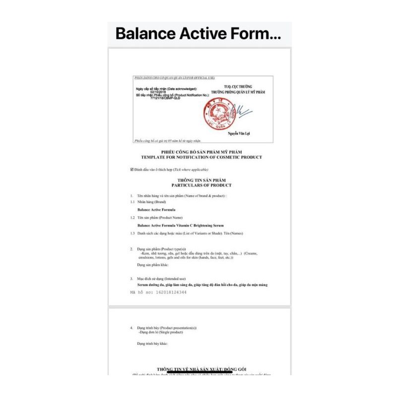 Serum Vitamin C Balance Active Formula dành cho da thâm mụn không đều màu | BigBuy360 - bigbuy360.vn