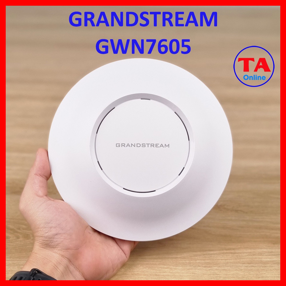 Bộ phát Wifi Grandstream GWN7605 Hỗ trợ 100+ thiết bị kết nối Chuẩn AC MU-MIMO tốc độ 1167Mbps Hãng của Mỹ