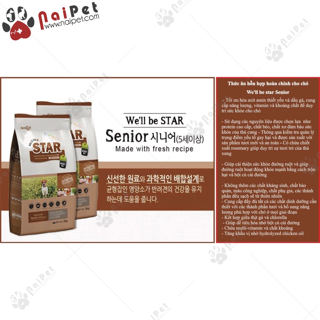 Thức Ăn Hỗn Hợp Cho Chó We’ll Be Star Senior 400g