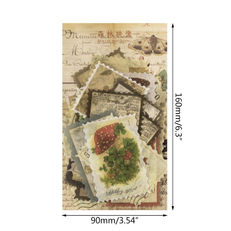 Bộ 60 miếng dán trang trí phong cách vintage