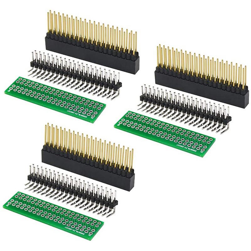 Set 12 Đầu Pin Gpio 40 Pin Cho Raspberry Pi Zero / 4b / 3b + / 3b / 3a +