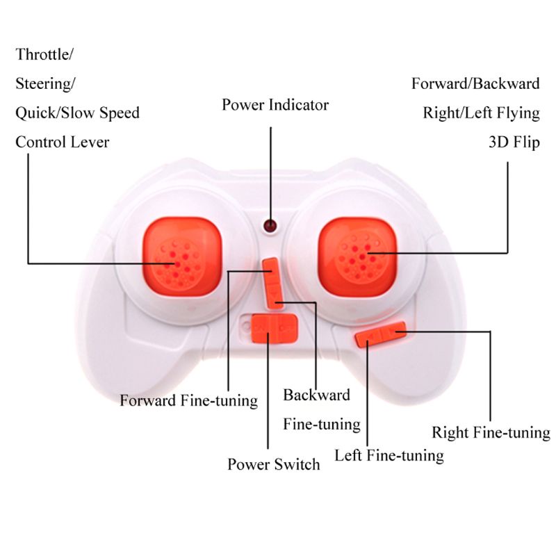 Máy Bay Điều Khiển Từ Xa WMMB CX-10 Mini 2 4G 4CH 6 Trục Có Đèn LED Cho Trẻ Em