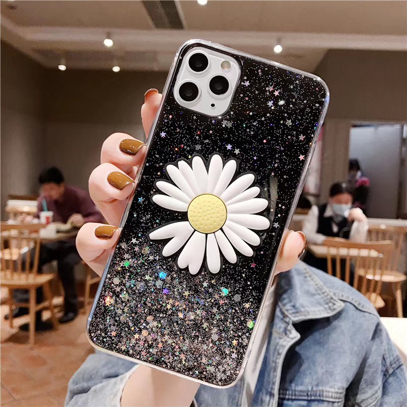 Ốp điện thoại TPU mềm in hình hoa cúc G-Dragon cho Samsung Galaxy S8 S9 S10 Plus Note 8 9 10 Pro