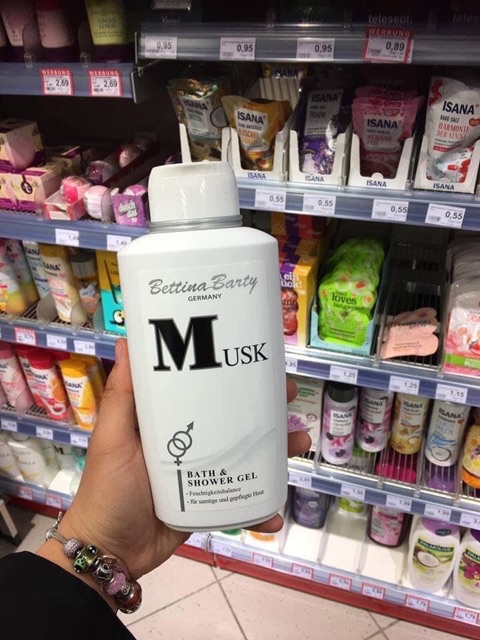 [Có bill] Sữa tắm nước hoa MUSK BETTINA BARTY nội địa Đức 500ml