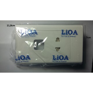 Mặt ổ âm tường 1 ổ 1 công tắc LIOA  siêu bền