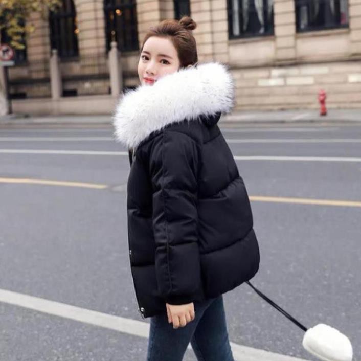 ÁO PHAO NỮ MÙA ĐÔNG 3 LỚP CỔ LÔNG TRẮNG CAO CẤP ẤM ÁP HÀNG MỚI