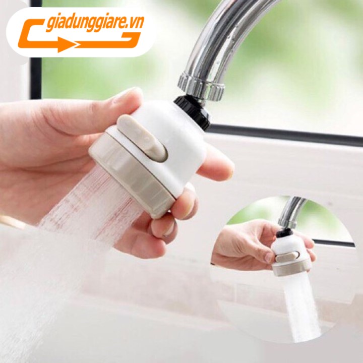 ĐẦU VÒI TĂNG ÁP 3 chế độ nước xoay 360 độ tăng áp lực nước lên 3 lần lắp vòi bồn rửa chén bát tiện lợi - giadunggiare.vn