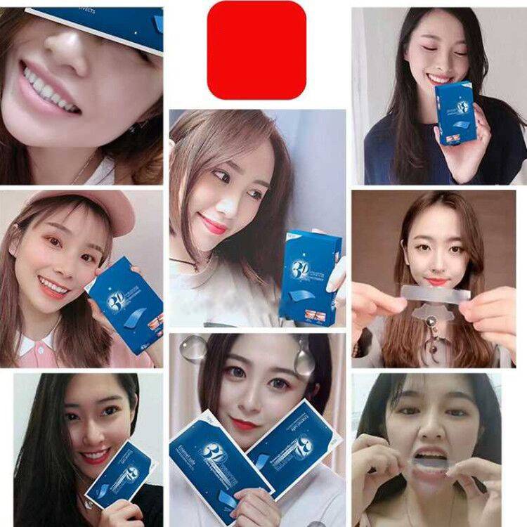 Full hộp 7 tờ dán trắng răng 5d white teeth whitening strips dana - ảnh sản phẩm 3