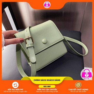 Túi đeo chéo nữ 🔥freeship🔥túi đeo chéo nữ hộp vuông mix khóa tròn dễ thương giá rẻ dc25 - tata