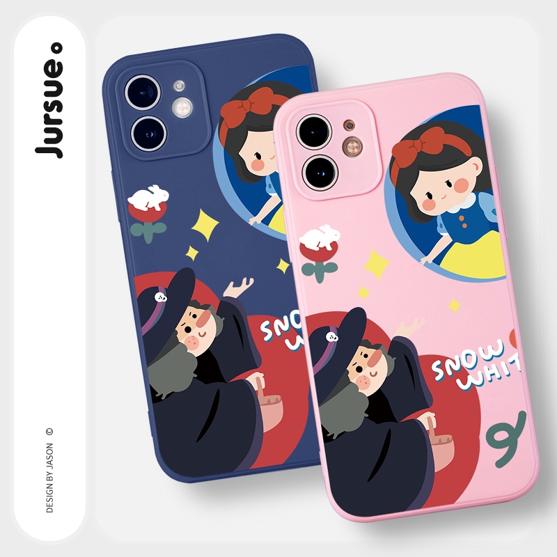 Ốp lưng JURSUE mềm hoạt hình dễ thương đẹp cho iPhone 13 12 11 Pro Max SE 2020 X XR XS 8 7 ip 6S 6 Plus kute Y1790