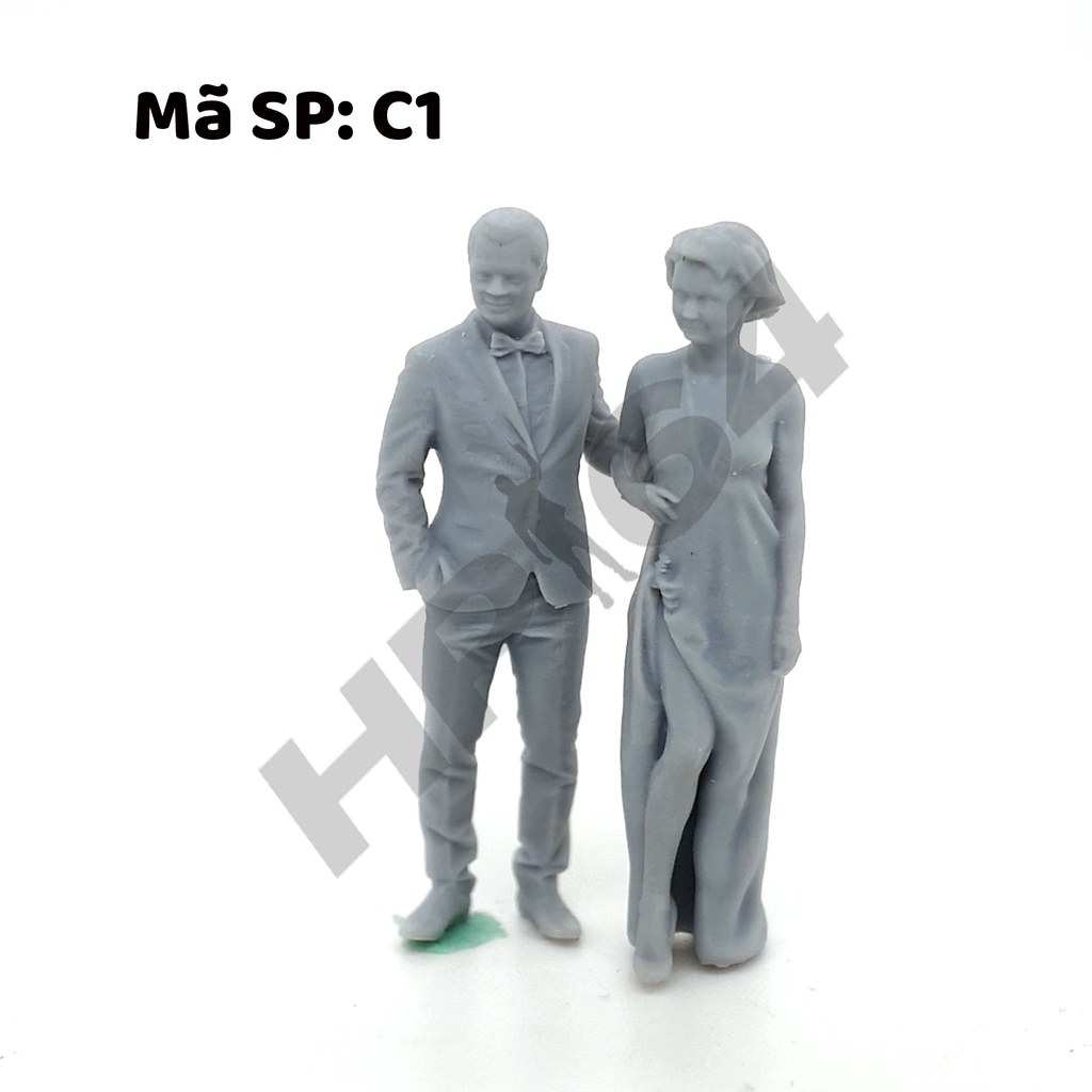 Mô hình nhân vật thô chưa sơn tỷ lệ 1/64 Figure set