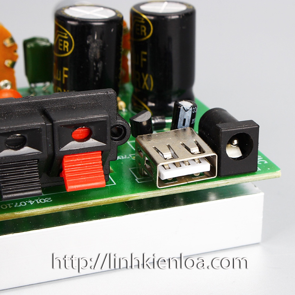 Mạch khuếch đại công suất DX-0409, Âm thanh HiFi trung thực, Công suất 25W x 2, Nguồn 12V - 15VDC