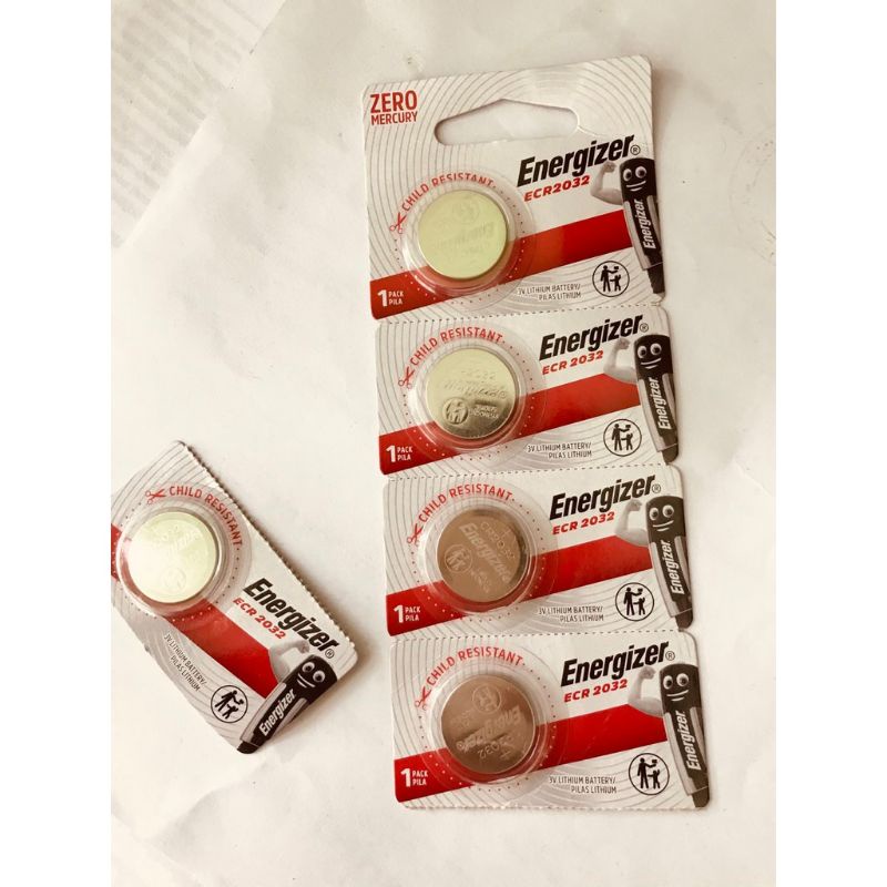 Vỉ 5 viên 2032 Energizer Lithium pin đồng tiền CMOS Cân, máy đo nhiệt độ