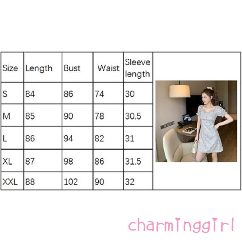 Đầm Ngắn Tay Ca Rô Ca Rô Thời Trang Dành Cho Nữ