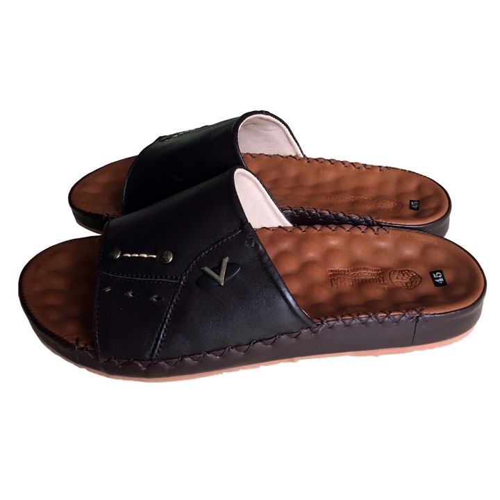 Dép BIGSIZE quai ngang nam da bò cao cấp Trường Hải QNN367