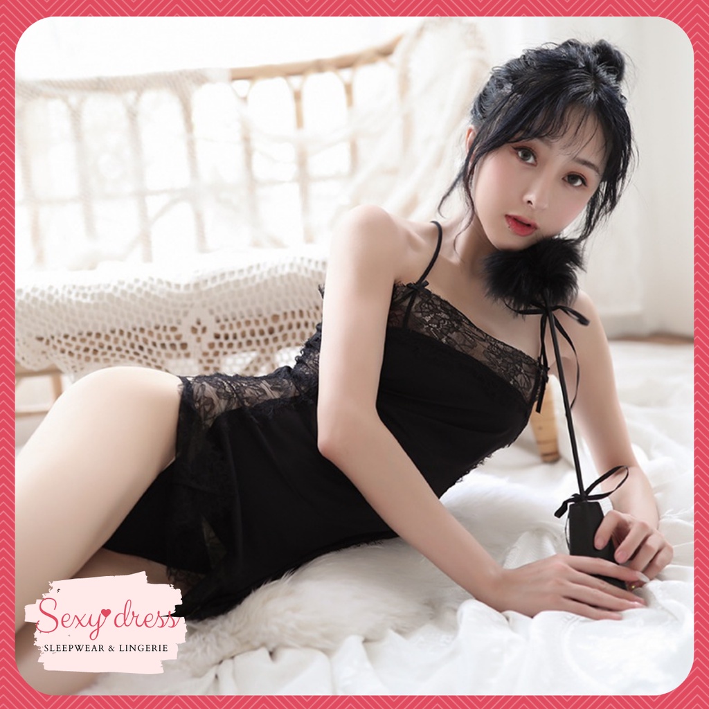 Váy ngủ 2 dây, đồ ngủ sexy ren gợi cảm quyến rũ giá rẻ SX27 | BigBuy360 - bigbuy360.vn