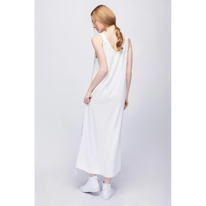 Đầm Form Dài Phối Dây (Side slit long dress) Can De Blanc