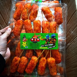 Xiên Xúc Xích Nướng OBQ - Khay Pò Xiên Cay