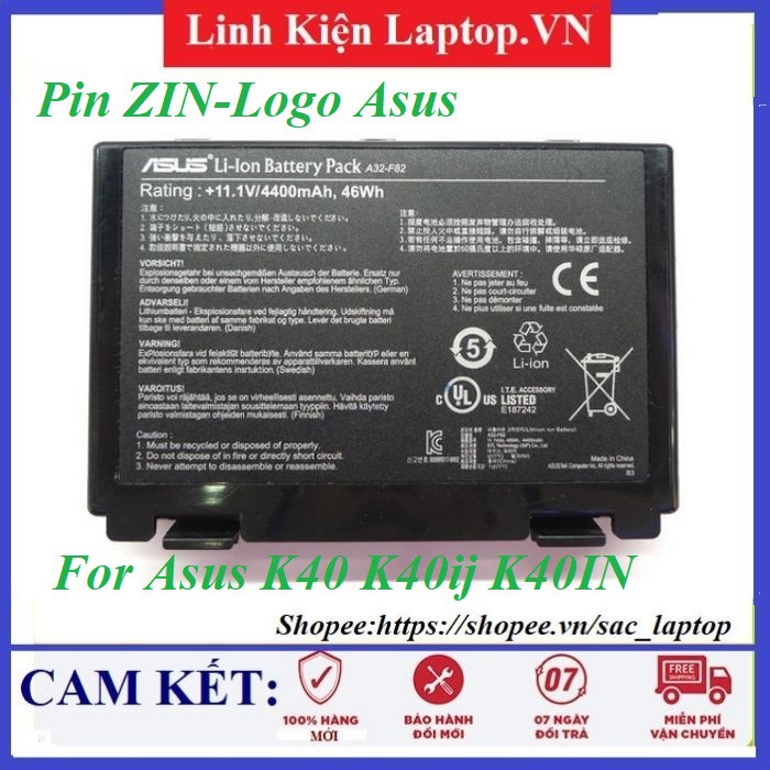 ⚡️[Pin zin] Pin laptop Asus K40 K40ij K40IN