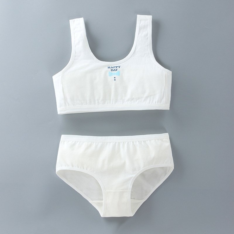 Bộ quần áo lót học sinh nữ cho bé gái tuổi teen vải cotton thoáng mát