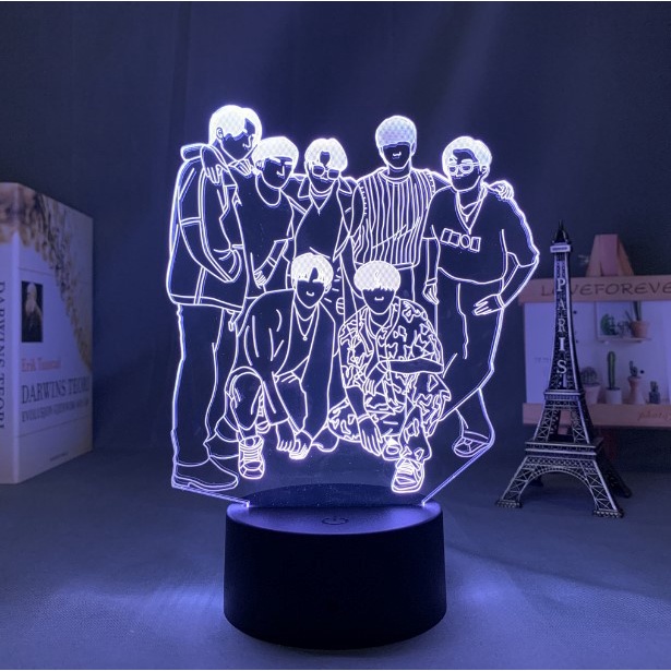 Trùm sỉ đèn Thegioipuzzle Đèn Led 3D, Đèn ngủ làm trang trí mẫu BTS