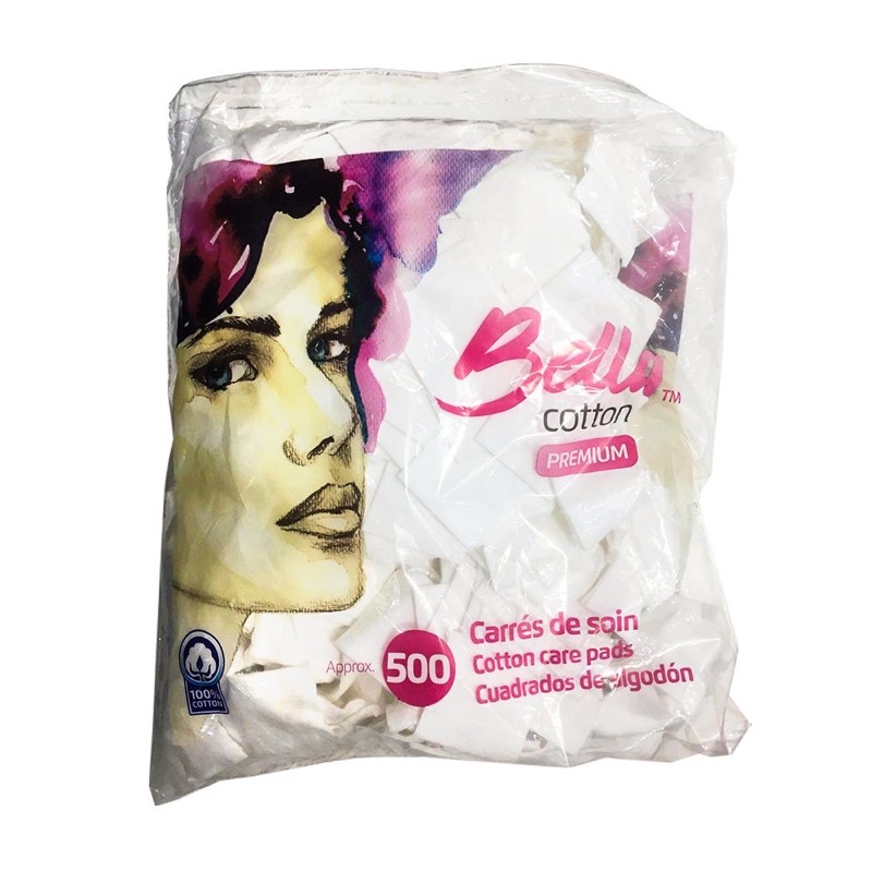 Bông tẩy trang Bella Cotton Premium 500 miếng