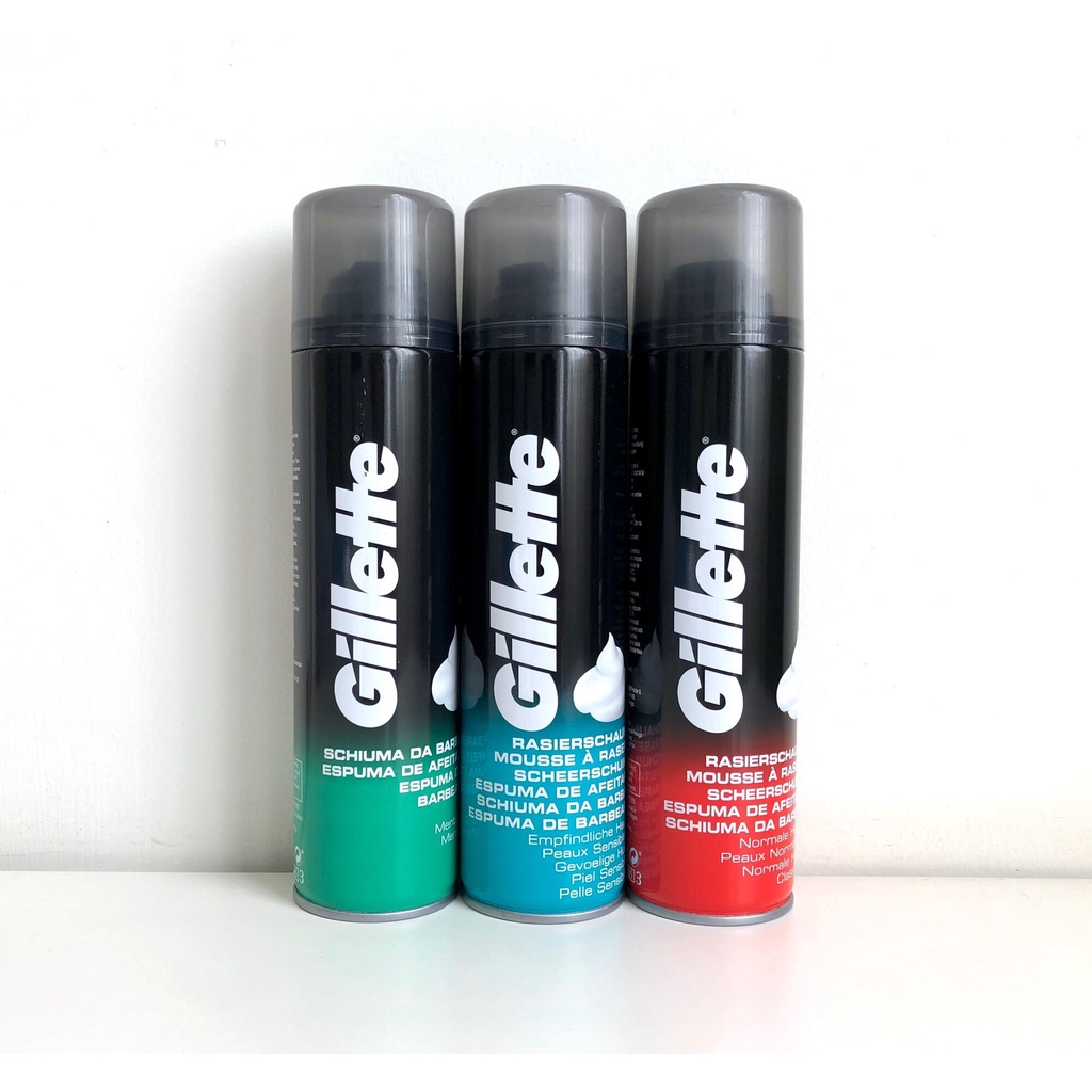 Bọt cạo râu Gillette Schiuma 300ml xuất xứ Mỹ