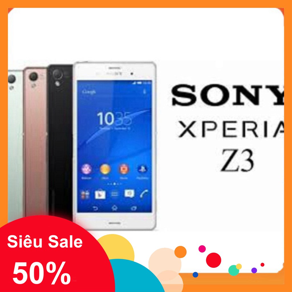 GIẢM 50% CÁC BÁC ƠI điện thoại Sony Xperia Z3 ram 3G/32G mới - Chơi PUBG/LIÊN QUÂN mượt GIẢM 50% CÁC BÁC ƠI