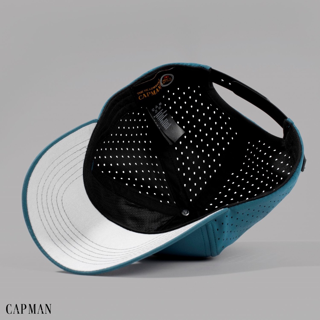 Mũ lưỡi trai CAPMAN chính hãng full box, nón kết nam snapback vải dù CM63 màu xanh cổ vịt