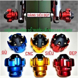 Bộ 2 gù chống đổ trước bánh 6 muối xe máy hàng cao cấp mẫu đẹp