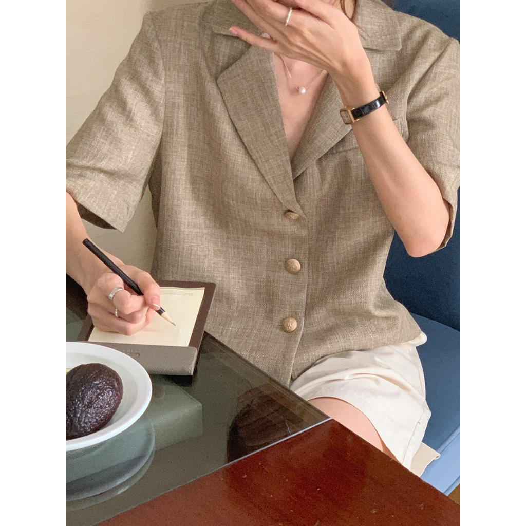 Áo Khoác Mỏng Ngắn Tay Phong Cách Retro Cá Tính 52597 | BigBuy360 - bigbuy360.vn