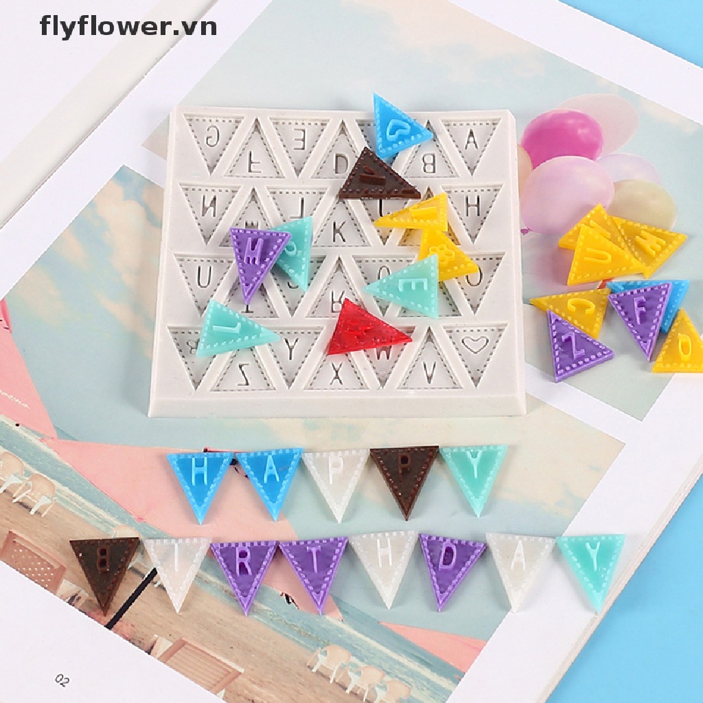 Khuôn Silicone Tạo Hình Làm Bánh Kẹo Hình 26 Chữ Cái Tiếng Anh