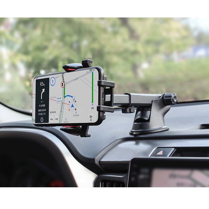 Giá đỡ điện thoại hít kính lái hoặc táp lô - thao tác chỉ 1 tay - mã D19