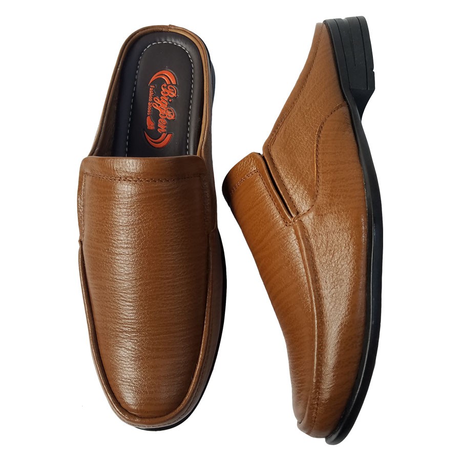 Dép Bít Mũi Nam Da Bò Thật BIGBEN Cao Cấp SB91