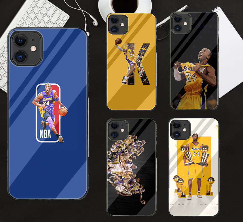 2021 Gift Phone case iPhone 11 12 Mini Pro Max Glass case Kobe