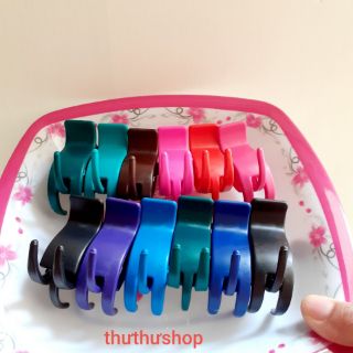 Kẹp tóc càng cua 3 răng màu (nhám/bóng)