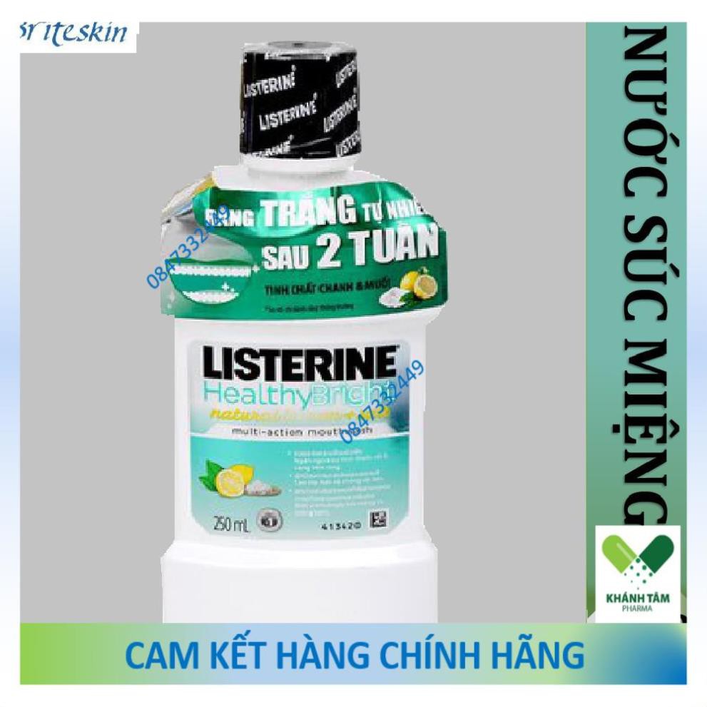 Dòng Nước Súc Miệng Sạch Khuẩn, Bảo Vệ Răng Miệng Listerine (Chai 250ml)