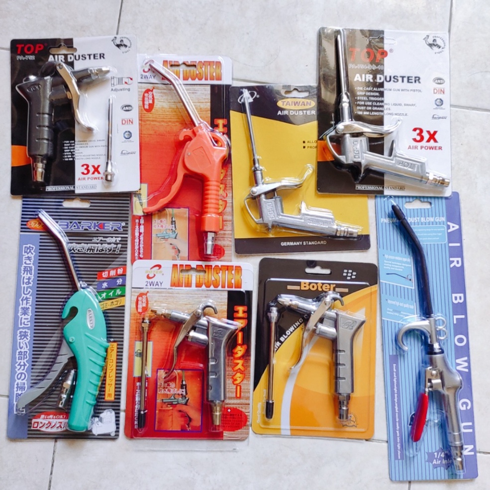 Xì khô BOTER 1 đầu đồng + dây hơi 12m, súng xịt hơi thổi bui dùng khí nén