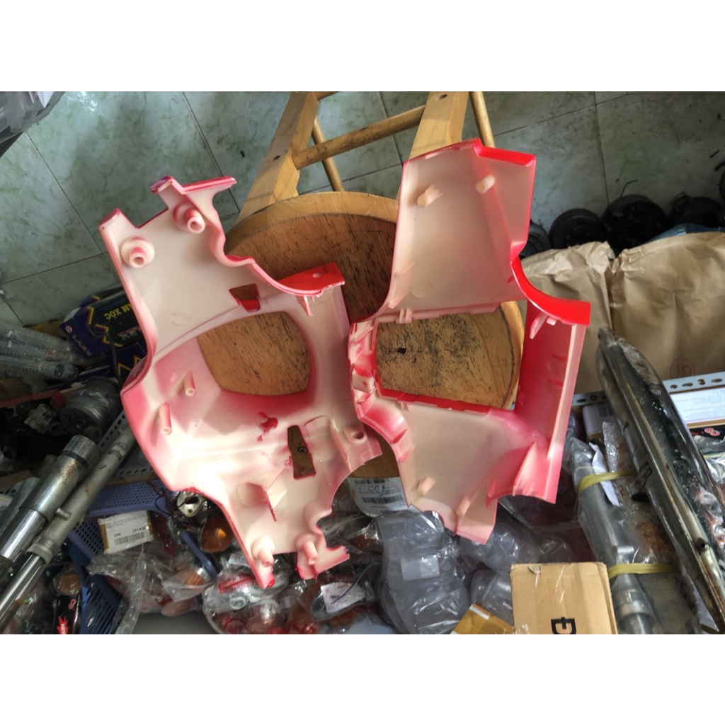 Hộp đầu đèn xe cub đèn vuông như DD+DH+82+84+91+94...sơn đỏ