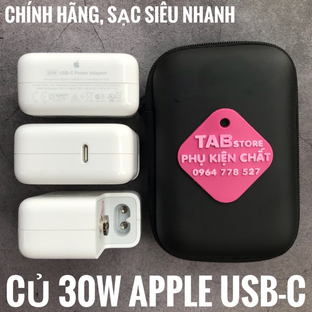 [Mã 267ELSALE hoàn 7% đơn 300K] Củ Sạc 30w Apple TypeC - Chính Hãng