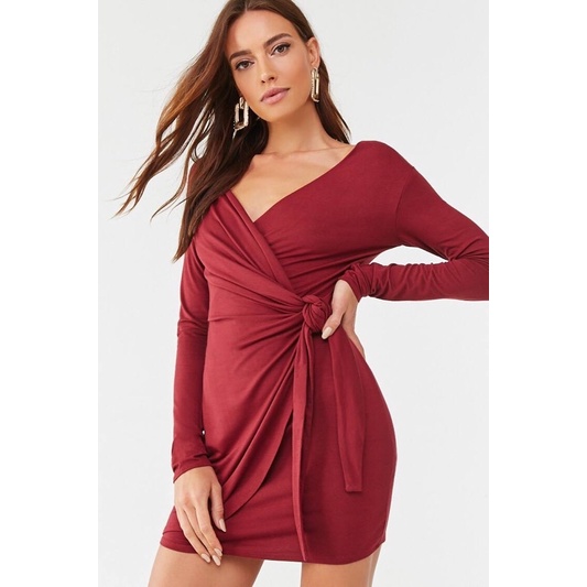 Đầm wrap eo cột bên hông f21