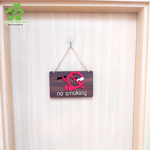 Bảng gỗ decor trang trí SHOP  Mẫu BM_156 Chủ đề NO SMOKING
