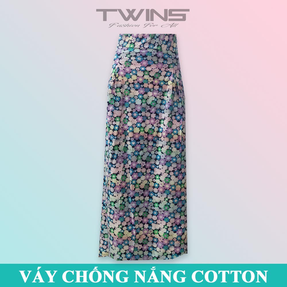 Váy chống nắng 2 lớp, 1 lớp chất cotton cao cấp mềm mịn thoáng mát dạng dán giúp che nắng cho nữ