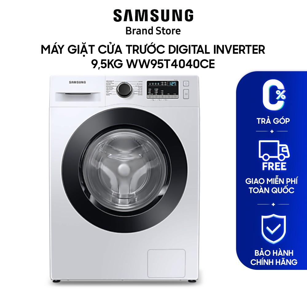 Máy giặt cửa trước Samsung Digital Inverter 9,5kg WW95T4040CE