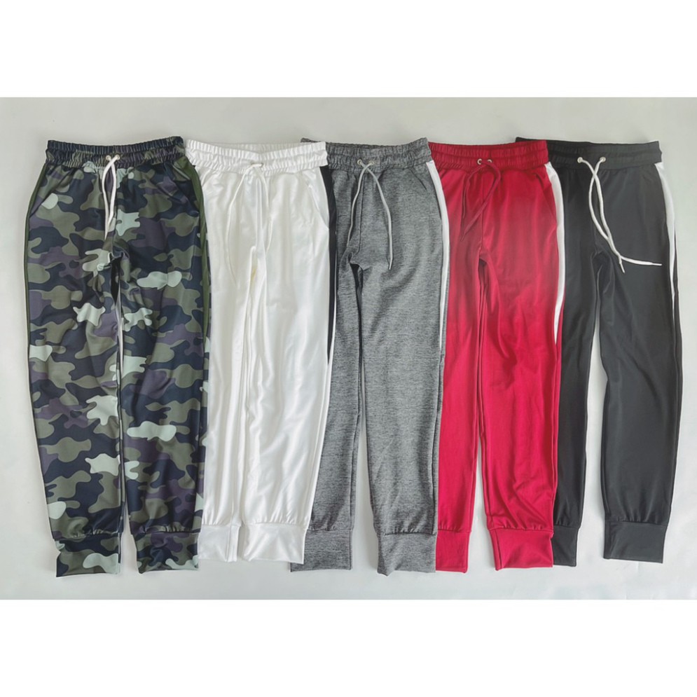 Quần dài Jogger Thể Thao Nữ Trơn Phối Sọc Viền 2 Bên, Có Túi, Vải Đẹp