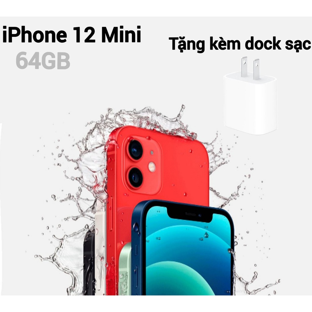 Điện thoại Apple iPhone 12 Mini 64GB - hàng nhập khẩu new 100% + Dock sạc 20W