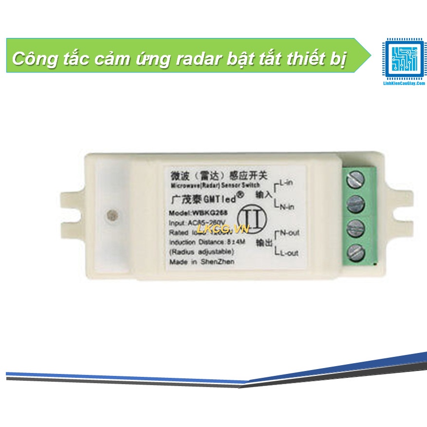 Công tắc cảm ứng radar bật tắt thiết bị
