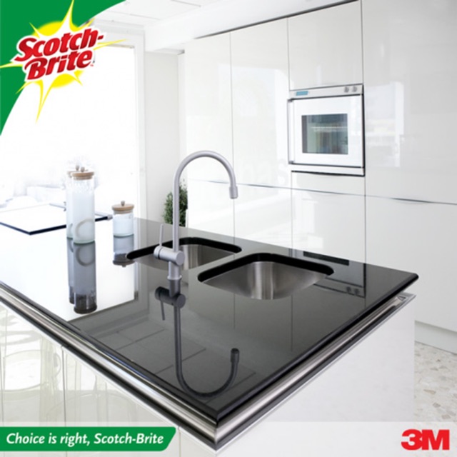 Gói 3 miếng Cước cọ rửa Scotch Brite mạnh hơn inox (10x15cm)