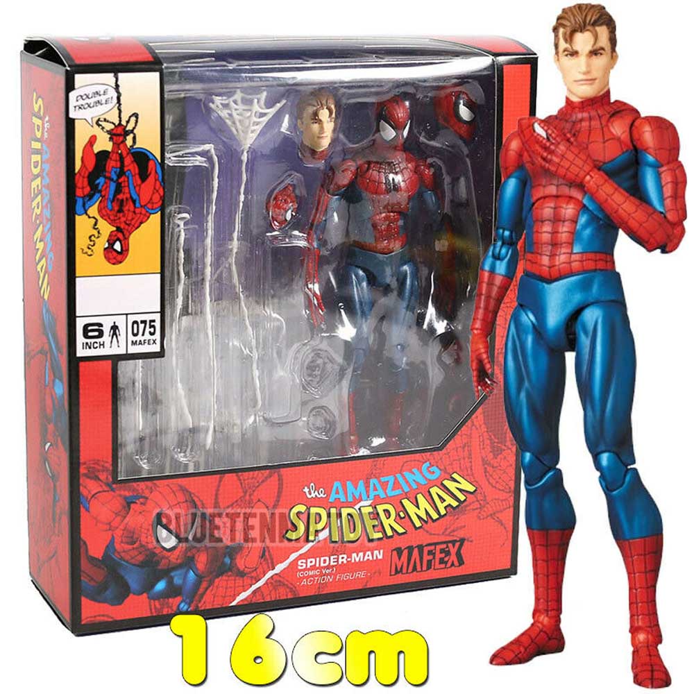 Mô hình nhân vật người nhện Marvel Mafex 075 16cm có khớp cử động độc đáo