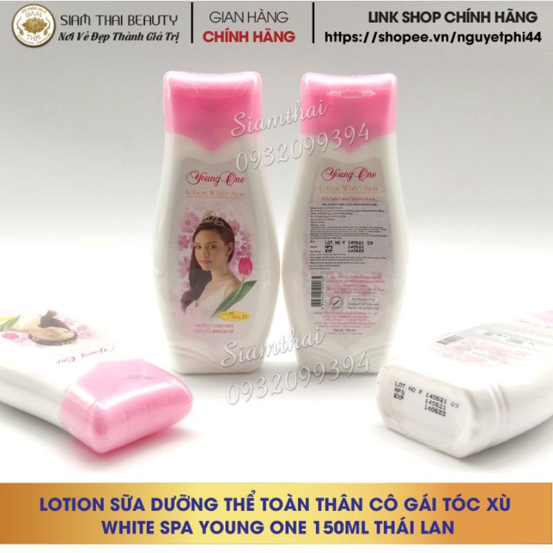 Lotion Sữa Dưỡng Thể Toàn Thân Cô Gái Tóc Xù White Spa Young One 150ml Thái Lan